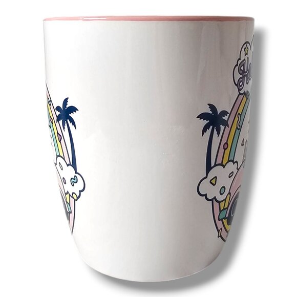 Sanrio Hello Kitty Rainbow Car Jumbo Ceramic Latte Mug, Pink, Holds 25 Ounces - Picture 3 of 6